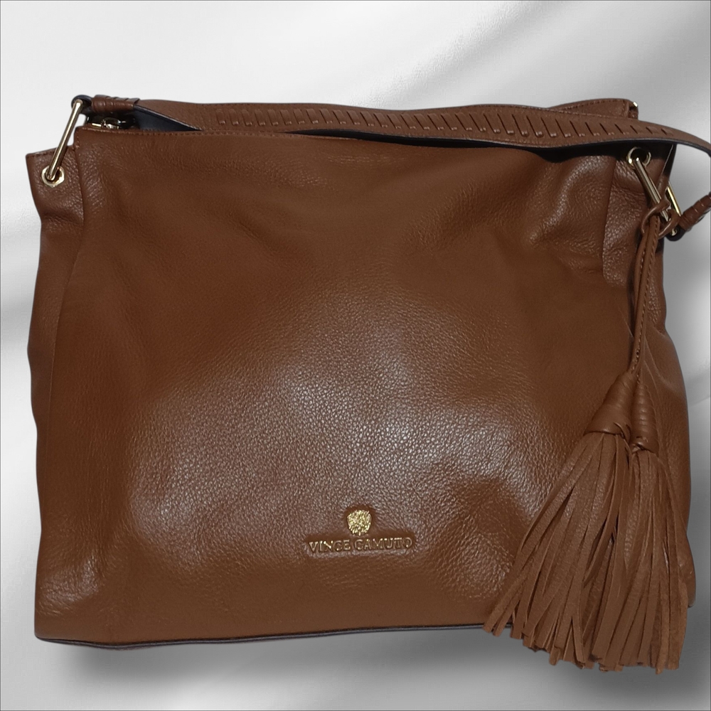 Vince Camuto Brown Leather Shoulder Bag